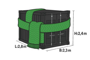 10 fods isoleret container