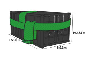 20 fods isoleret container