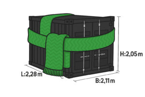 8 fods isoleret container